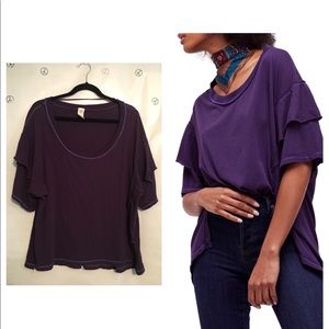 Free People Abracadabra Ruffle Tee